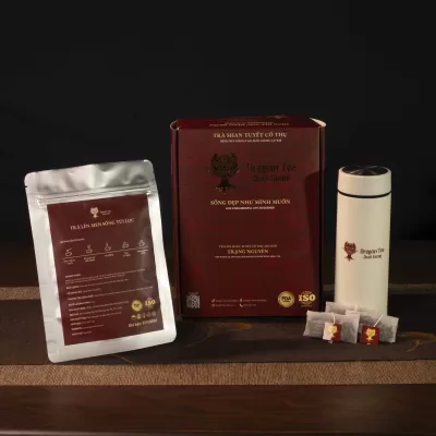 Hoàng Trà 1 tôm 1 lá 10 gói x3.3gr (Trà túi lọc Doanh Nhân) - Túi